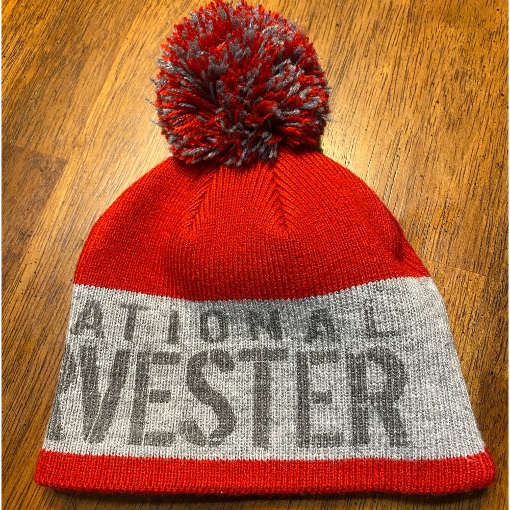 International harvester small youth hat. Red and gray.
